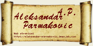 Aleksandar Parmaković vizit kartica